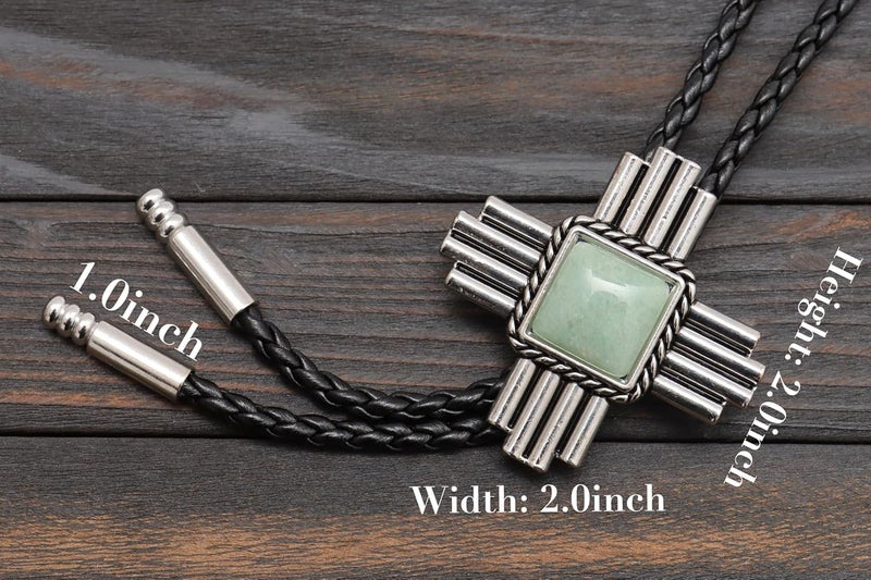 Wentur Stone Bolo Ties for Men Western - Vintage Cowboy Bolo Tie for Women Western Costume Accessories - Image 3